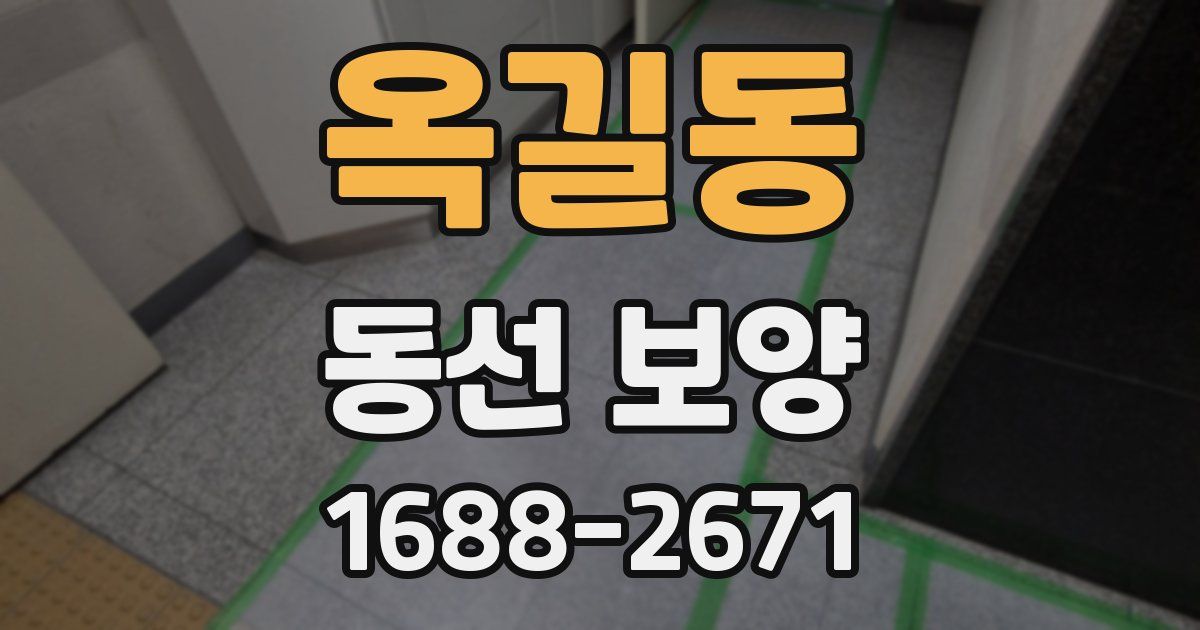 옥길동 동선 보양
