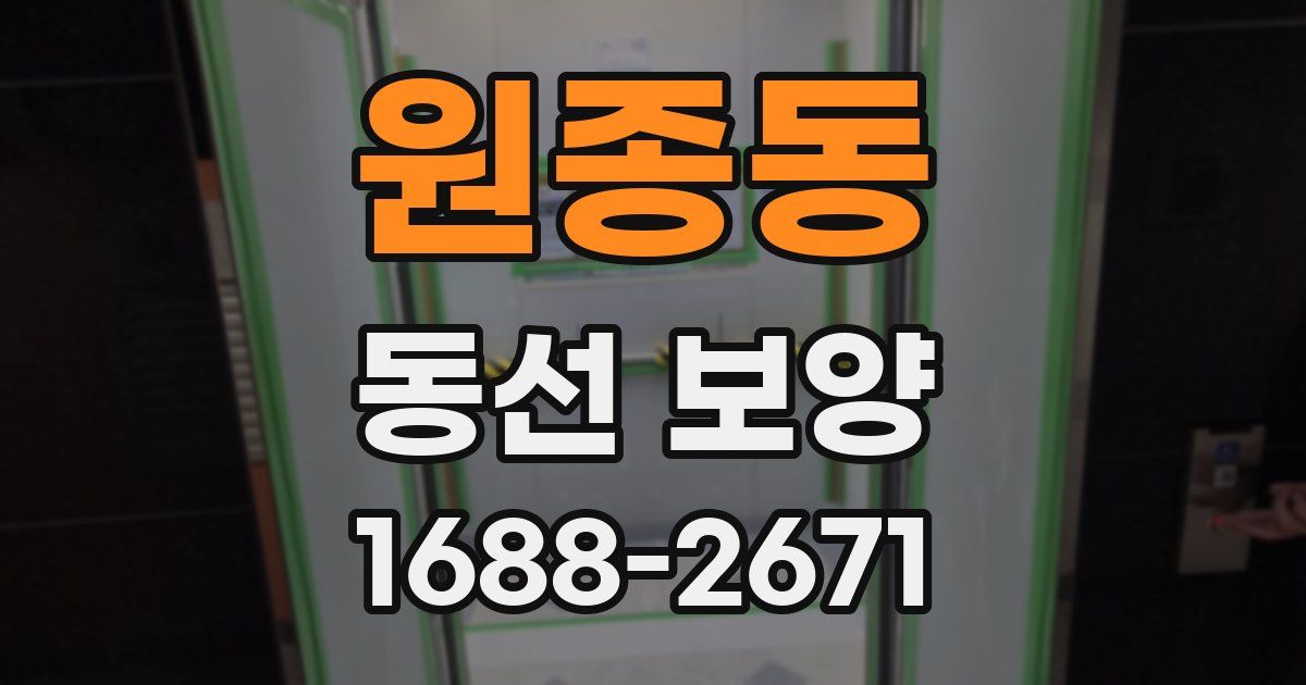 원종동 동선 보양