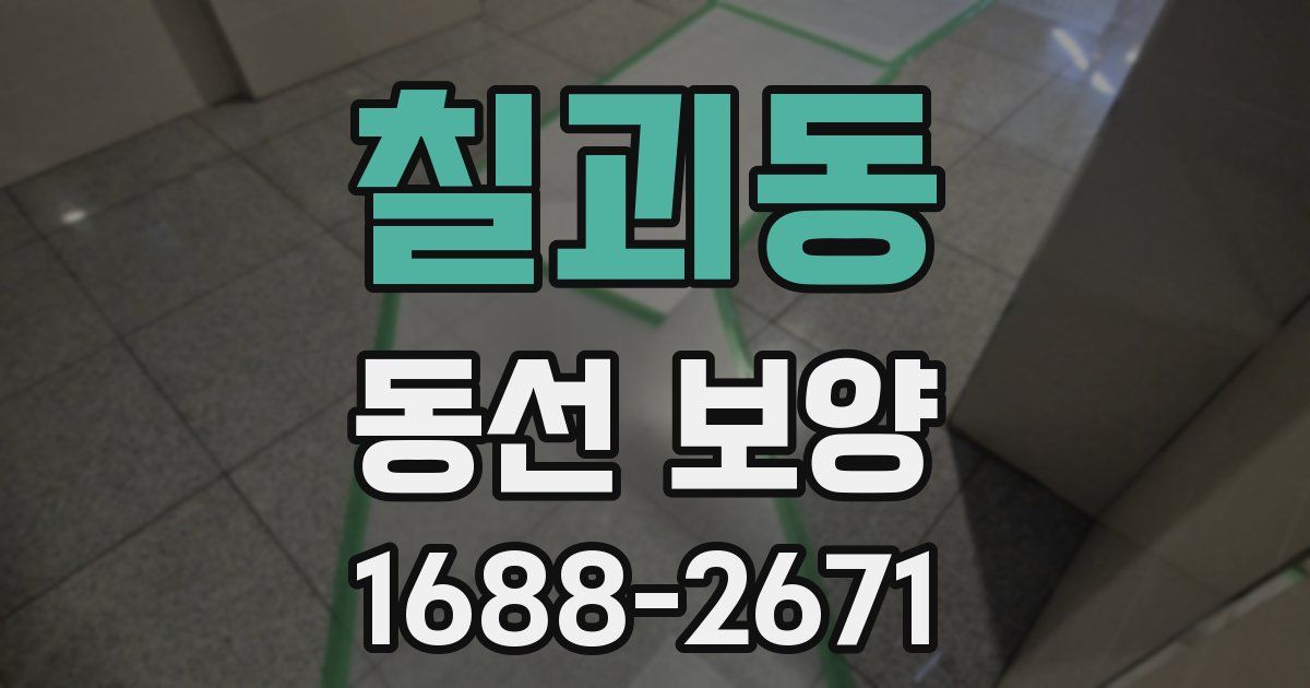 칠괴동 동선 보양