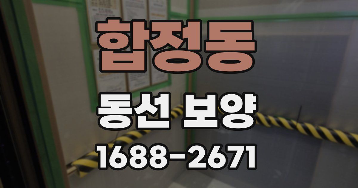 합정동 동선 보양