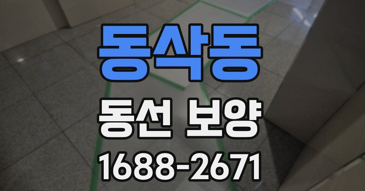 동삭동 동선 보양