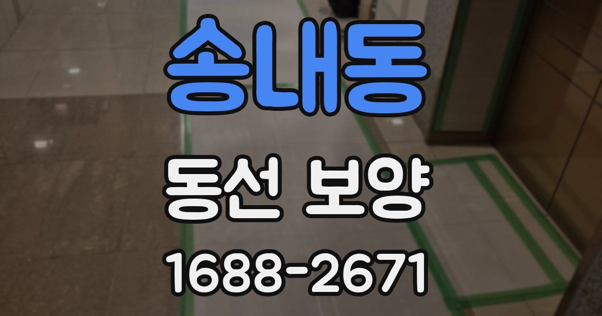 송내동 동선 보양