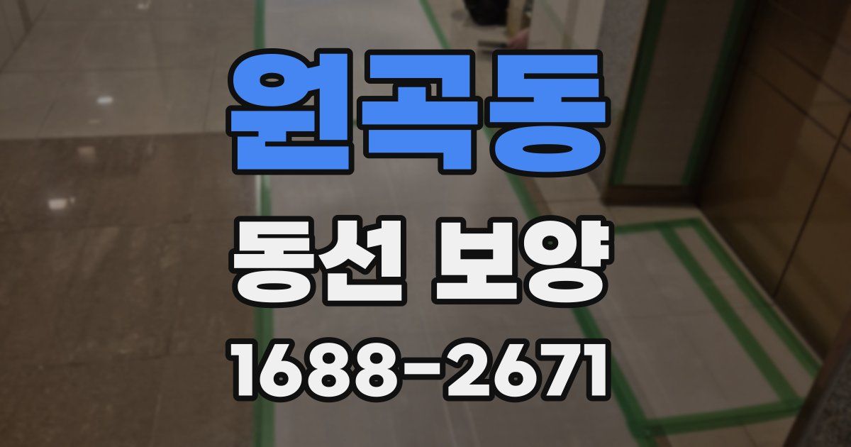 원곡동 동선 보양