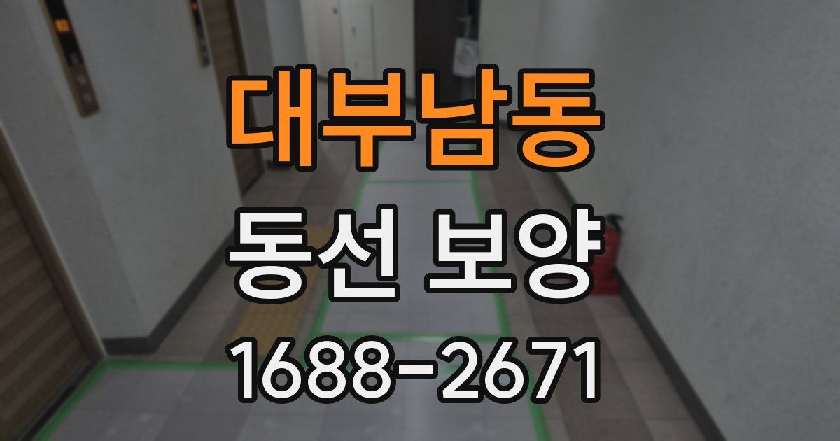대부남동 동선 보양
