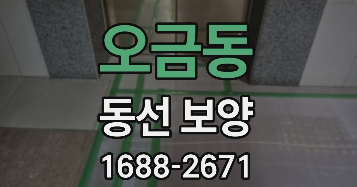오금동 동선 보양