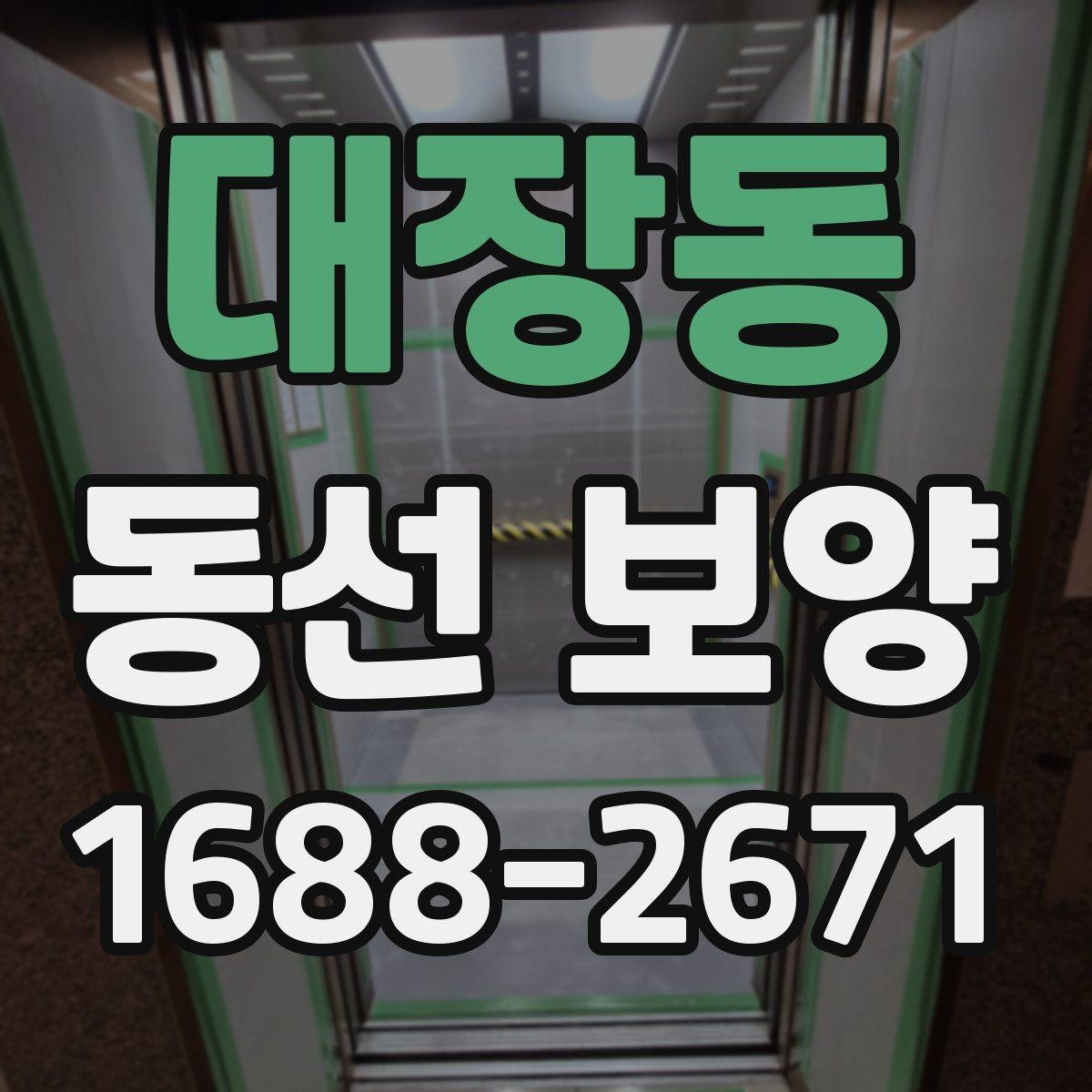 대장동 동선 보양 대상 구간을 정하는 기준