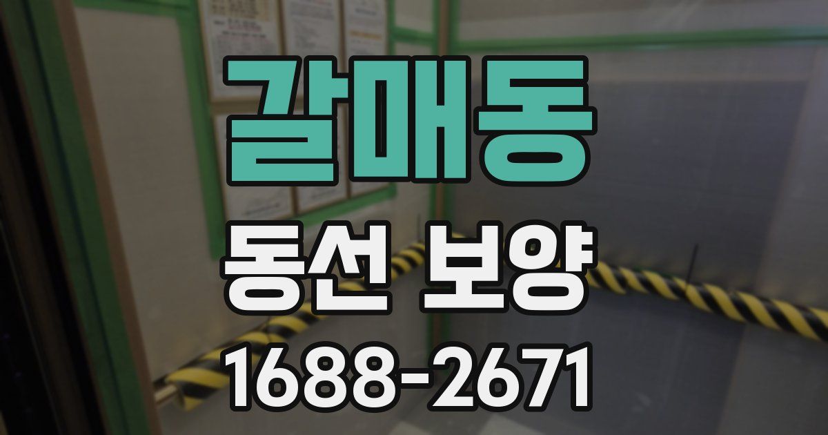 갈매동 동선 보양