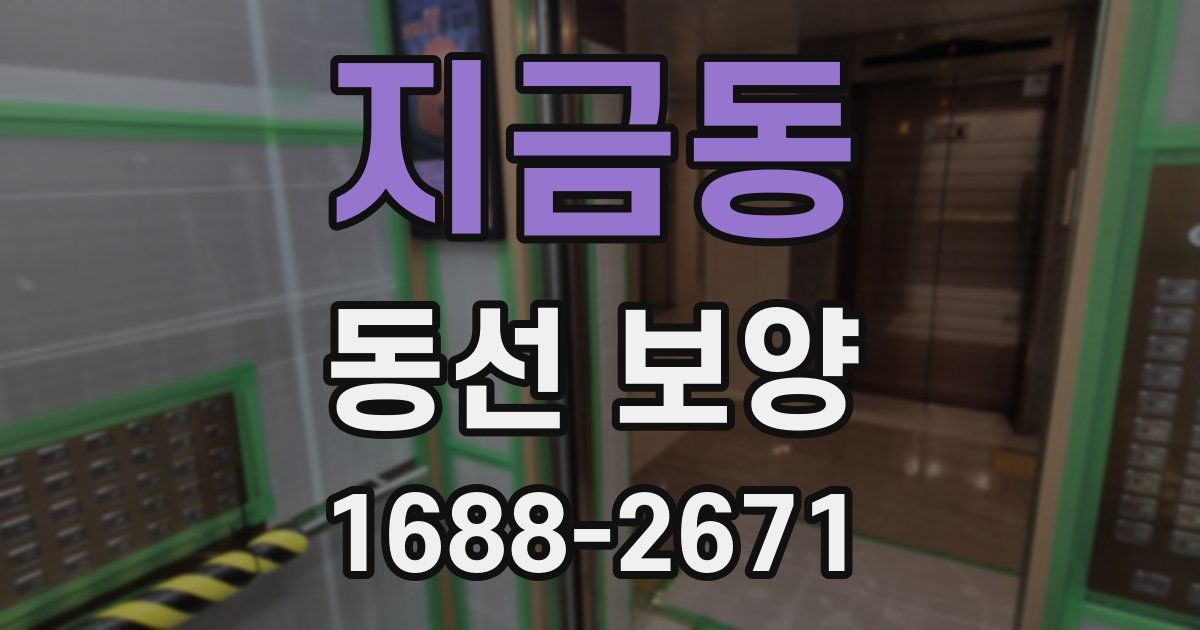 지금동 동선 보양