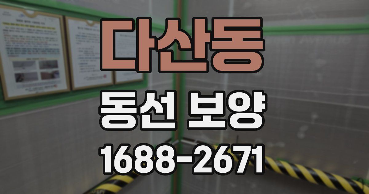 다산동 동선 보양