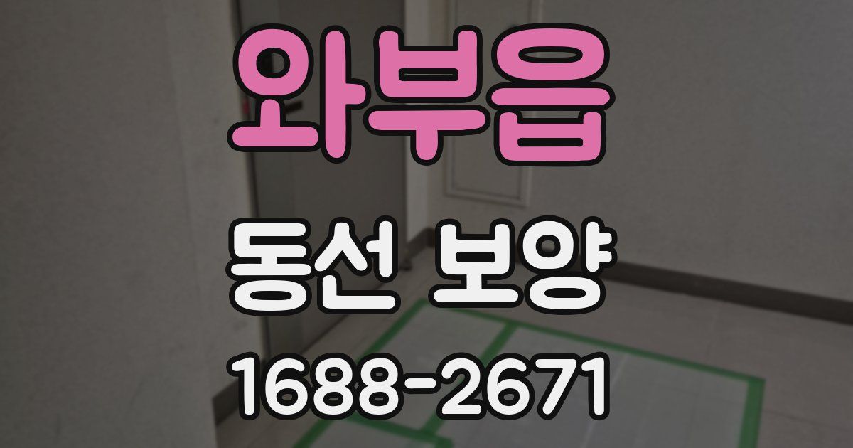 와부읍 동선 보양