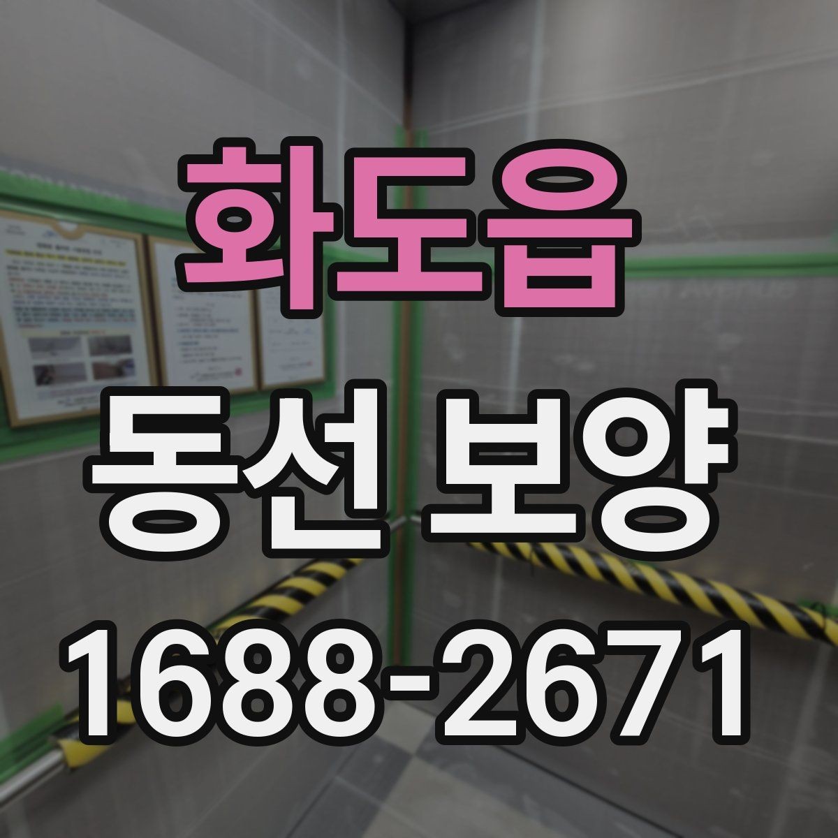 화도읍 동선 보양 진행 전 협의해야 할 사항