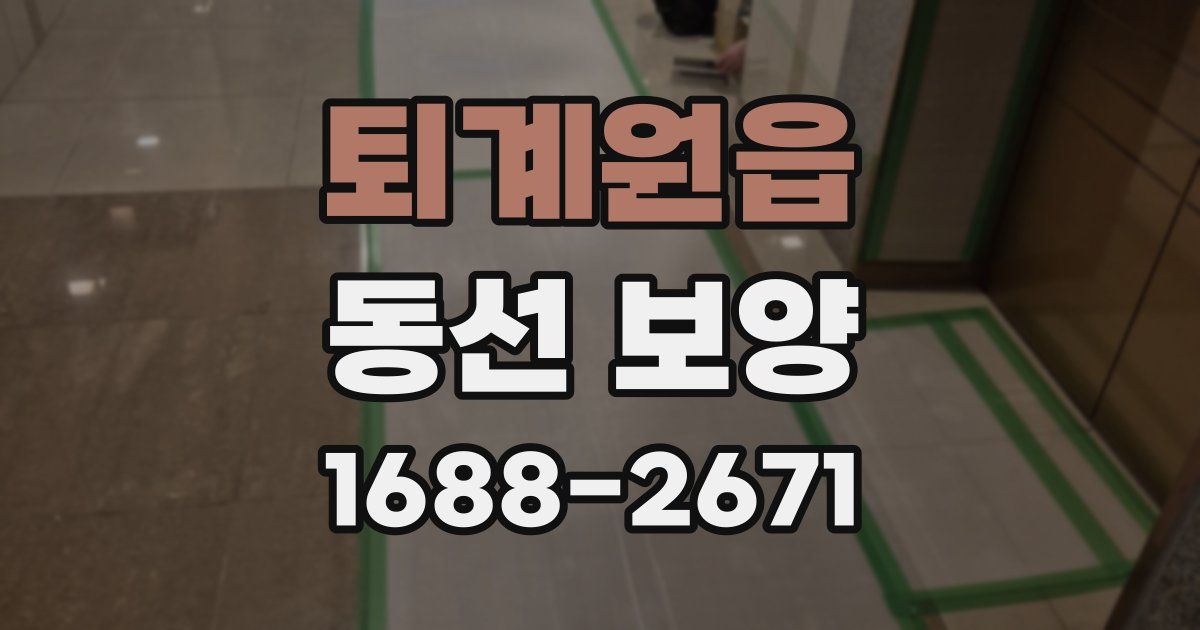 퇴계원읍 동선 보양