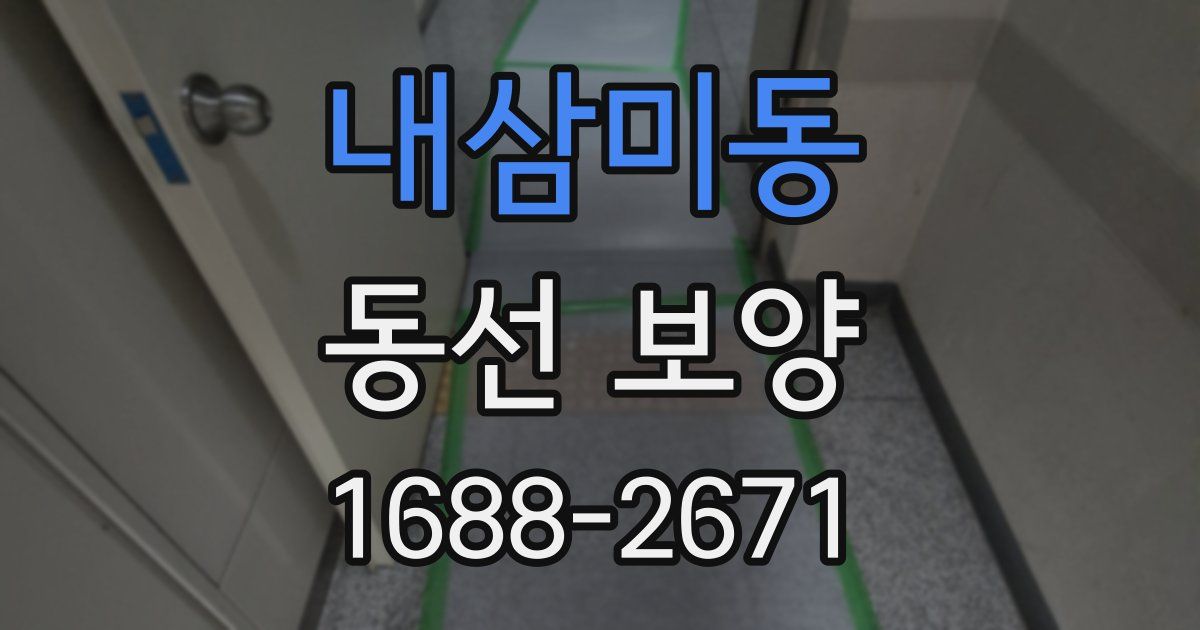 내삼미동 동선 보양