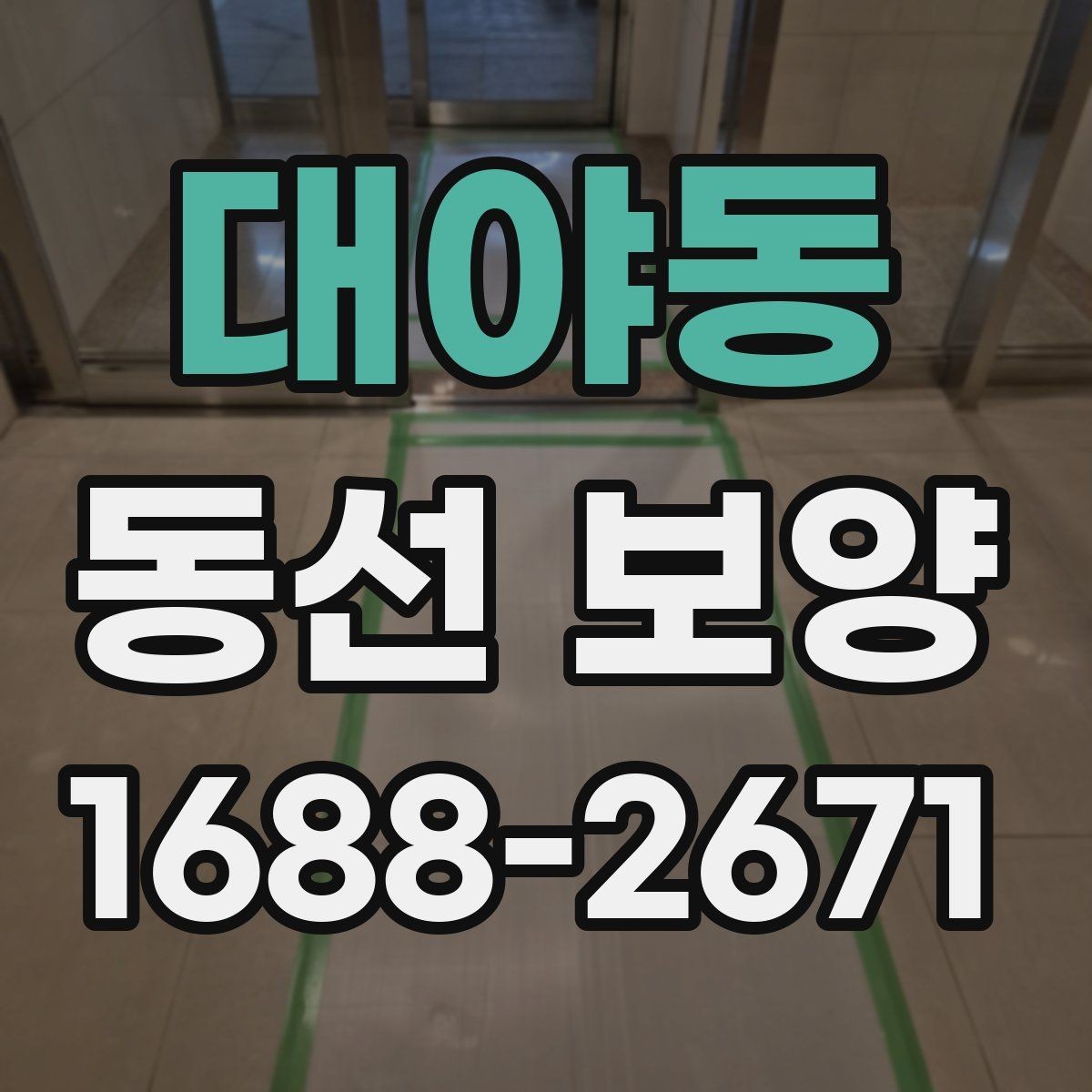 대야동 동선 보양 적용 범위를 정하는 기준