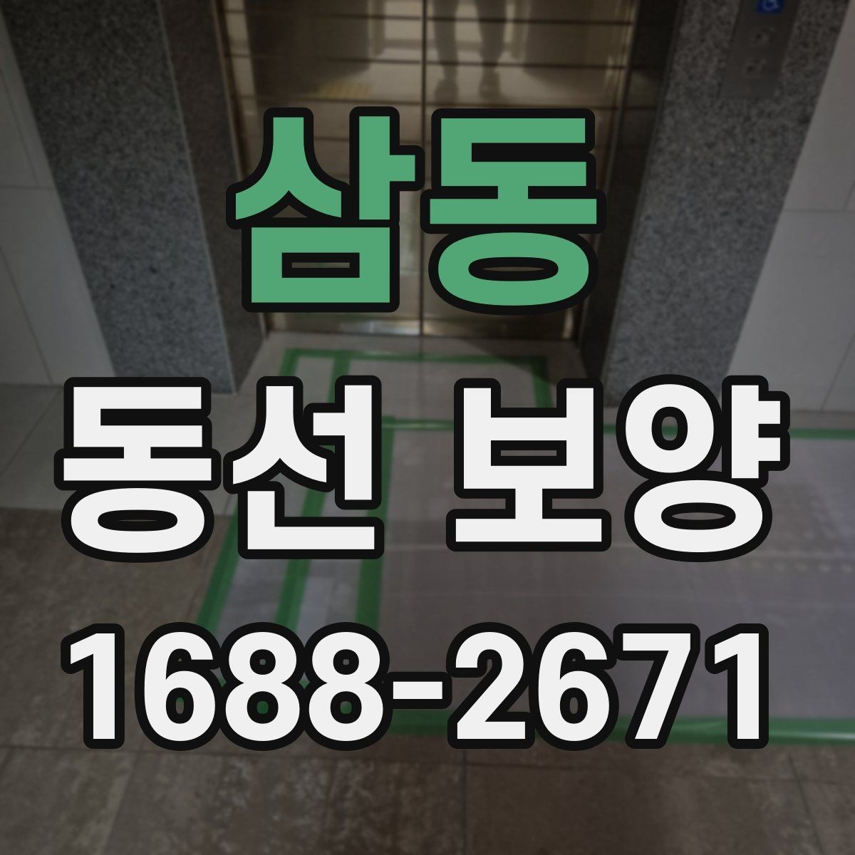 삼동 동선 보양 진행 전 협의해야 할 사항
