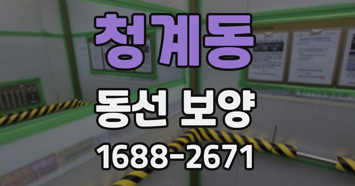 청계동 동선 보양