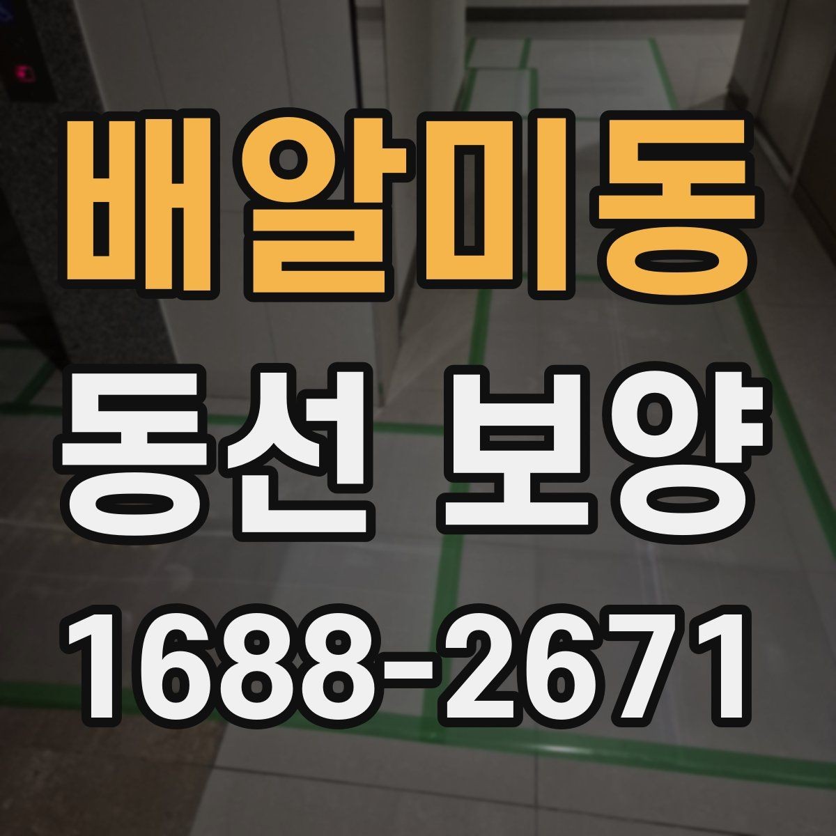 배알미동 동선 보양 작업 후 점검해야 할 마감 상태