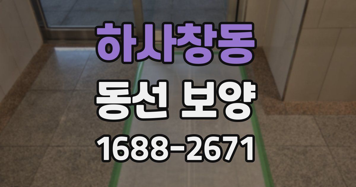 하사창동 동선 보양