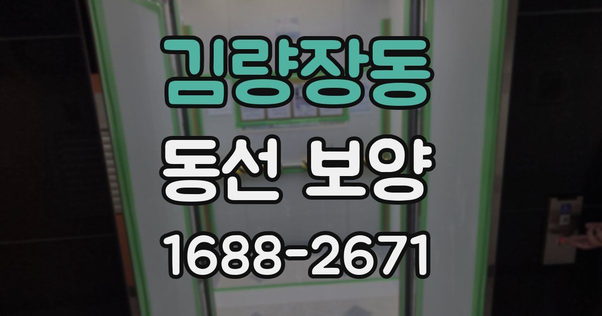 김량장동 동선 보양