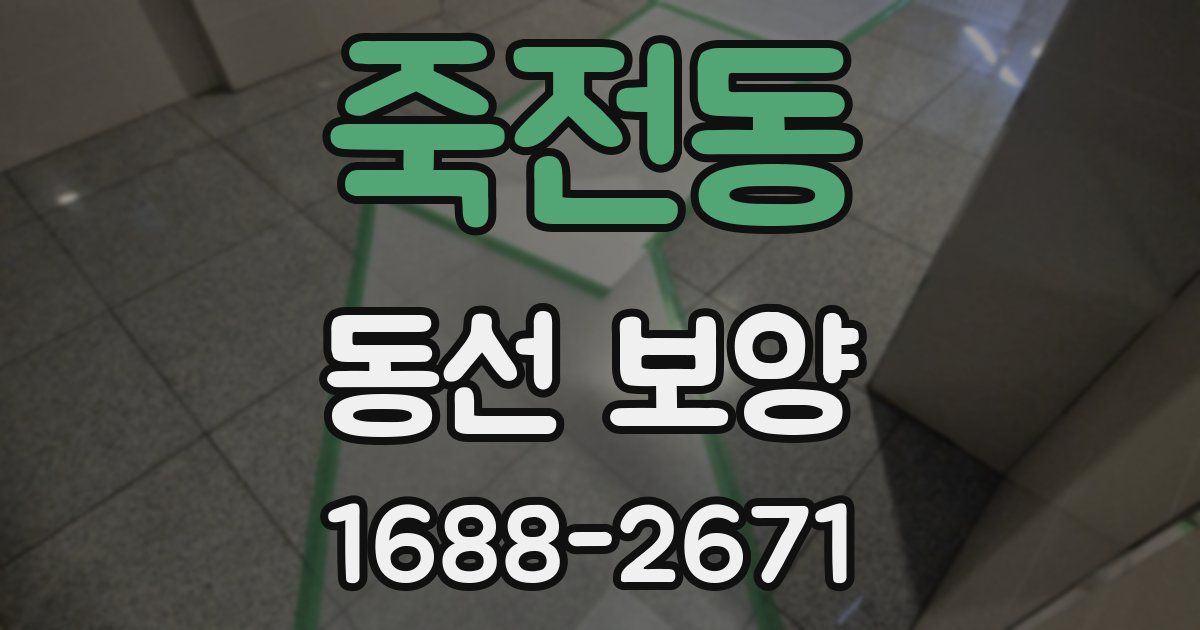 죽전동 동선 보양