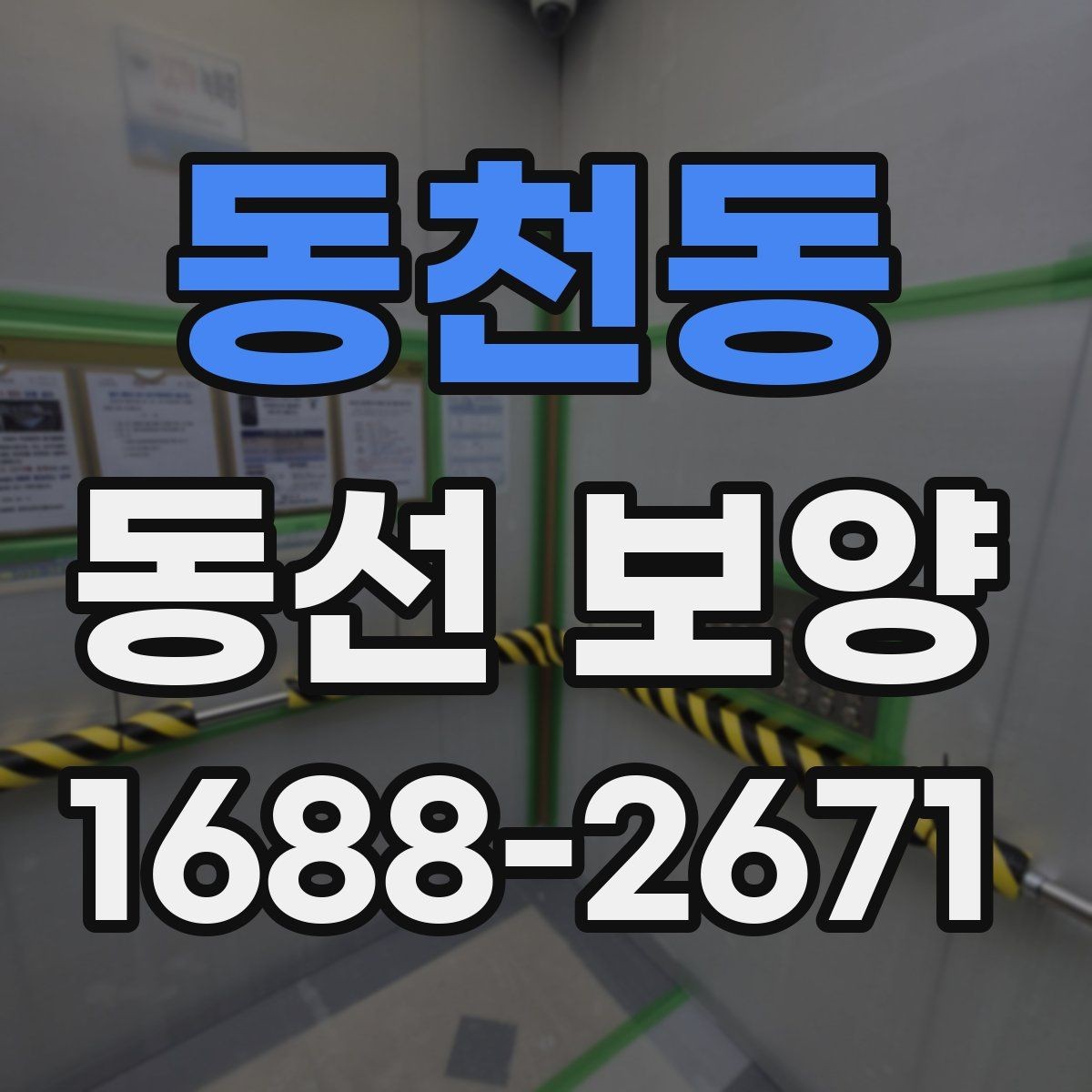 동천동 동선 보양 구간별로 달라지는 작업 방식