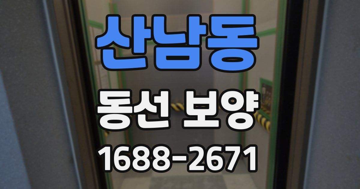 산남동 동선 보양
