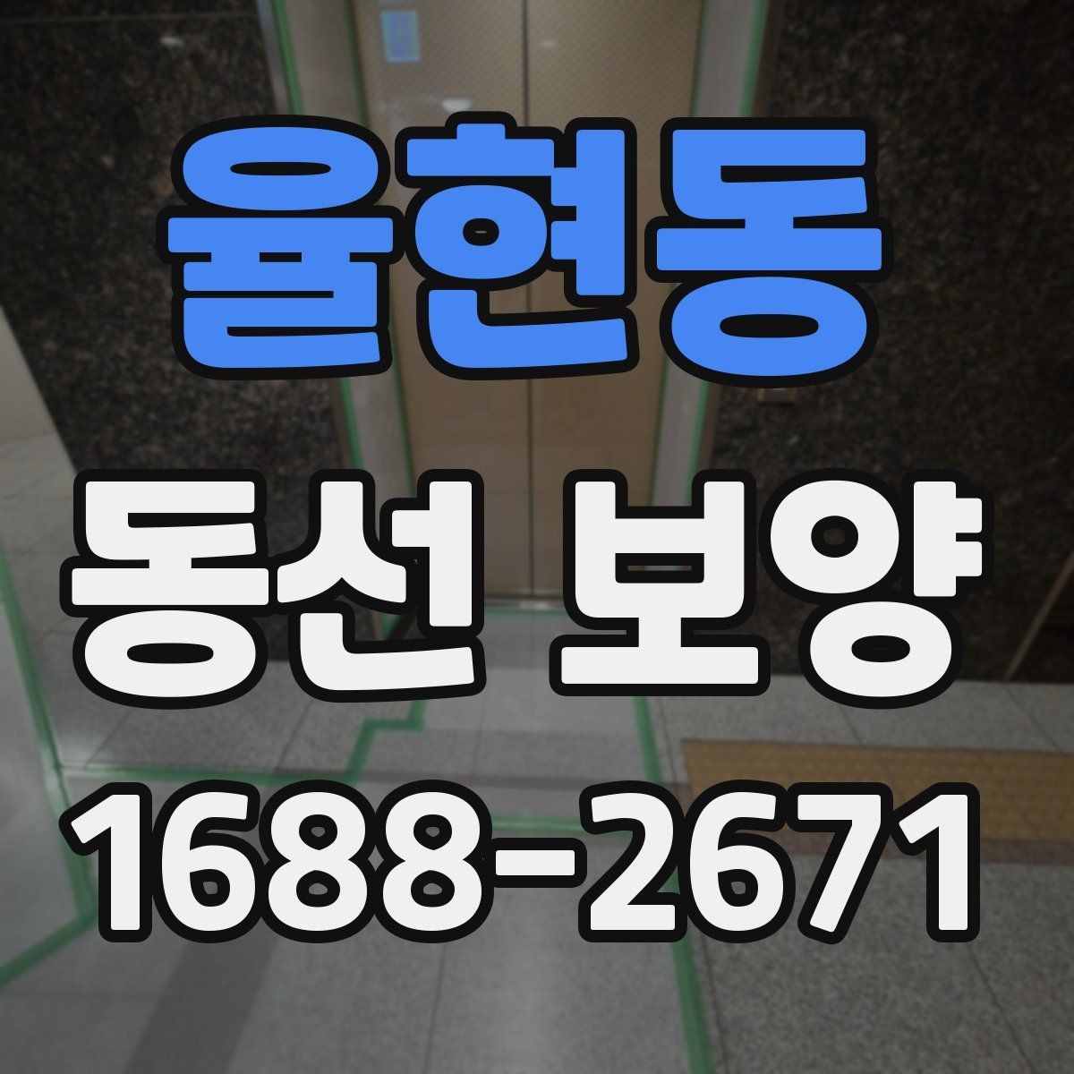 율현동 동선 보양 작업 전 정리해야 할 사항들