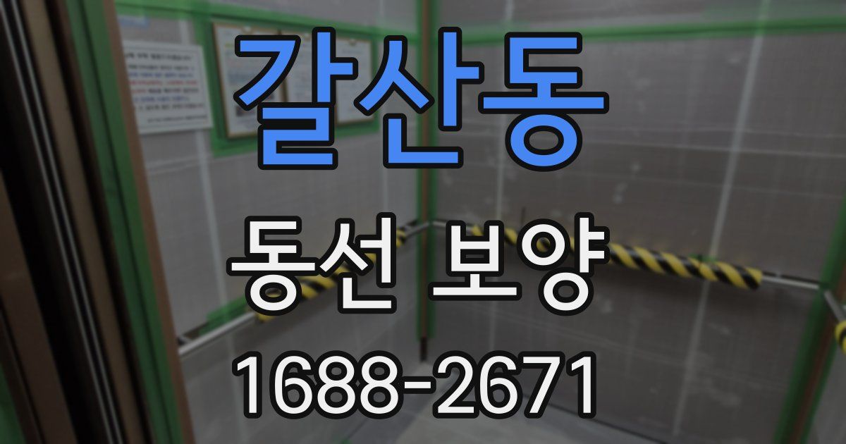 갈산동 동선 보양