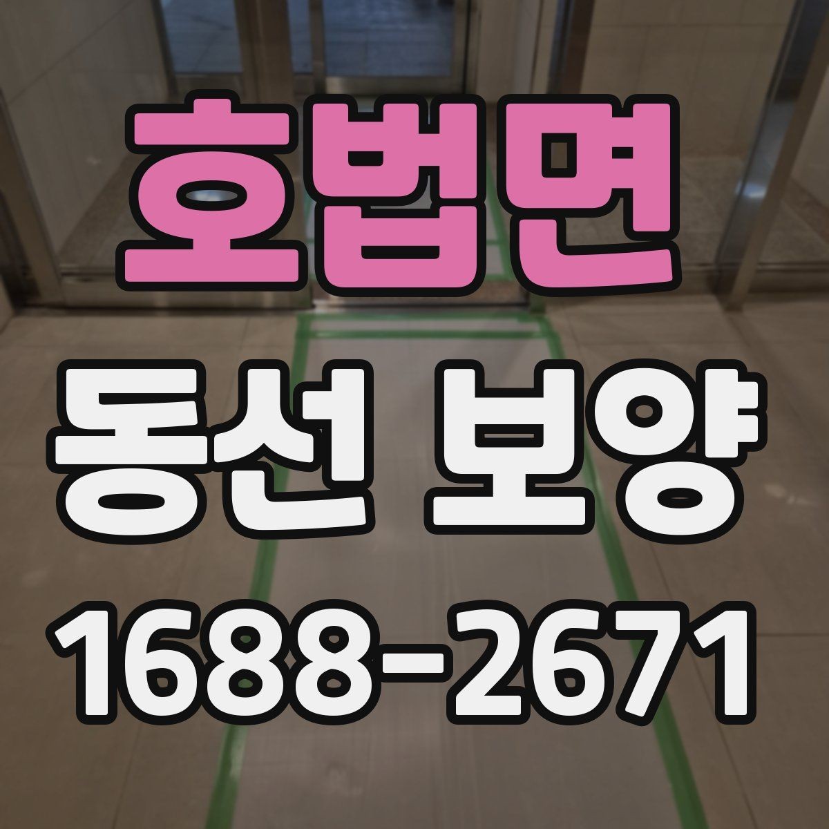 호법면 동선 보양 작업을 진행할 때 주의할 점