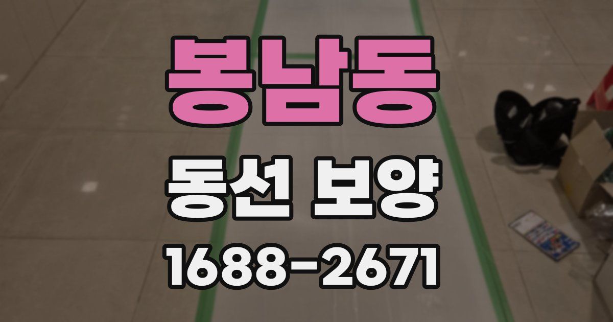 봉남동 동선 보양