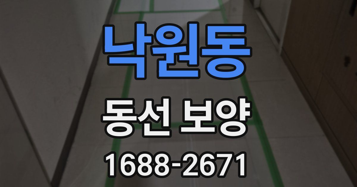 낙원동 동선 보양