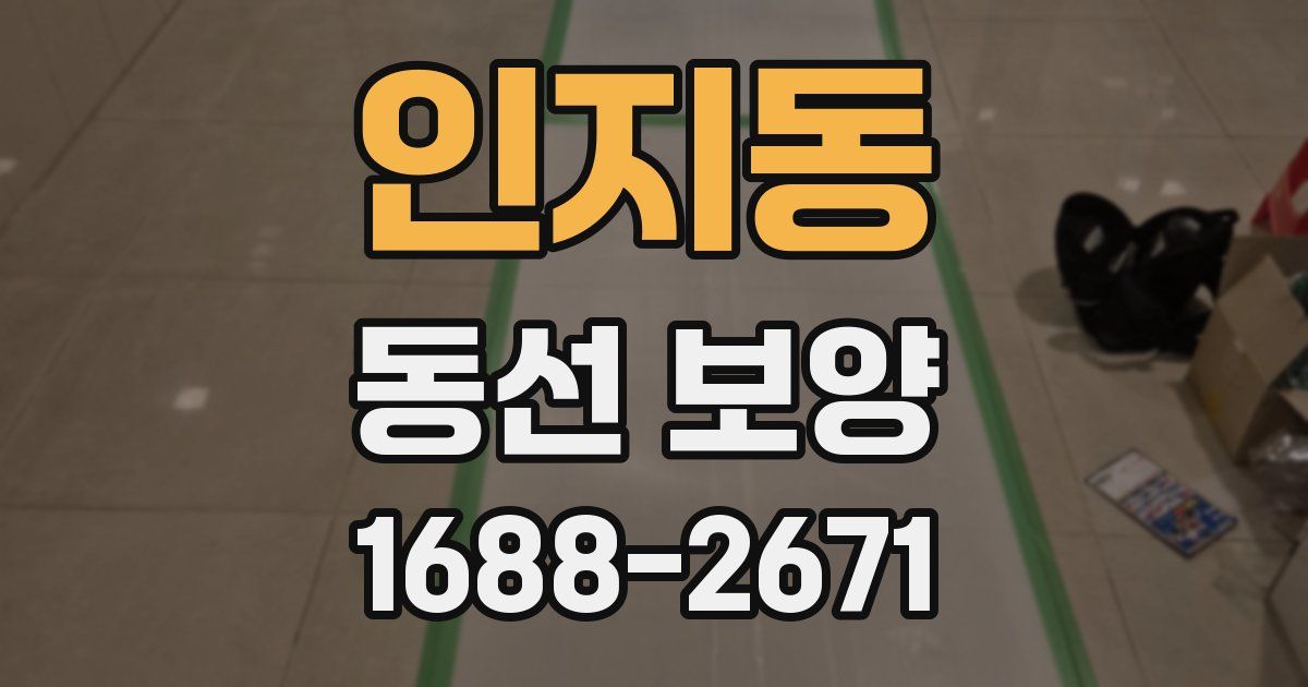 인지동 동선 보양