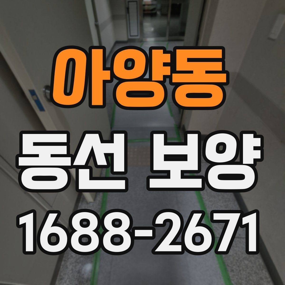 아양동 동선 보양 진행 전 협의해야 할 사항