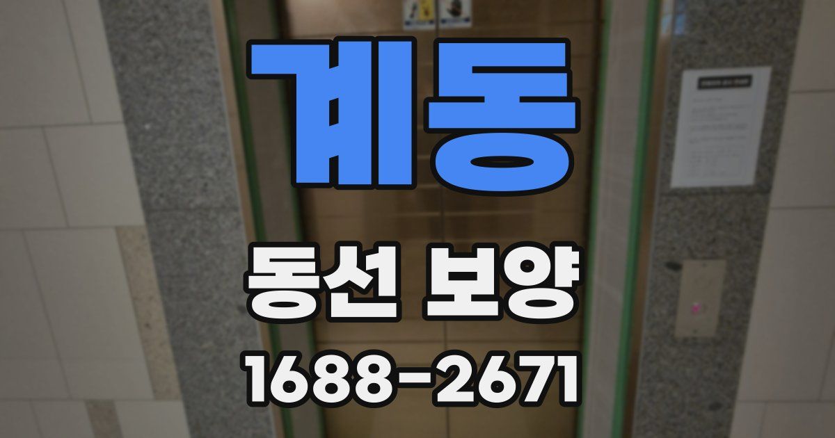 계동 동선 보양