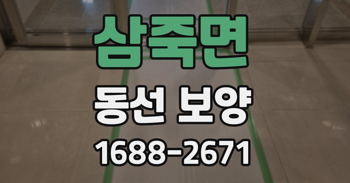 삼죽면 동선 보양