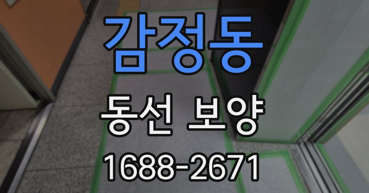 감정동 동선 보양