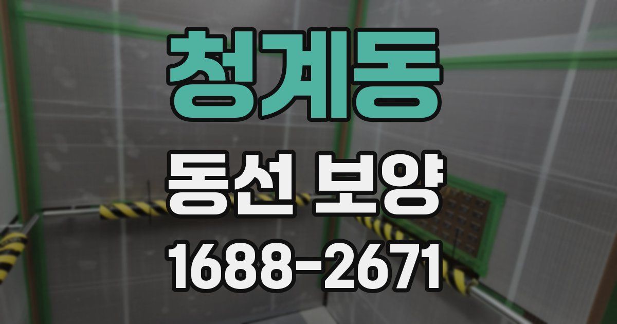 청계동 동선 보양