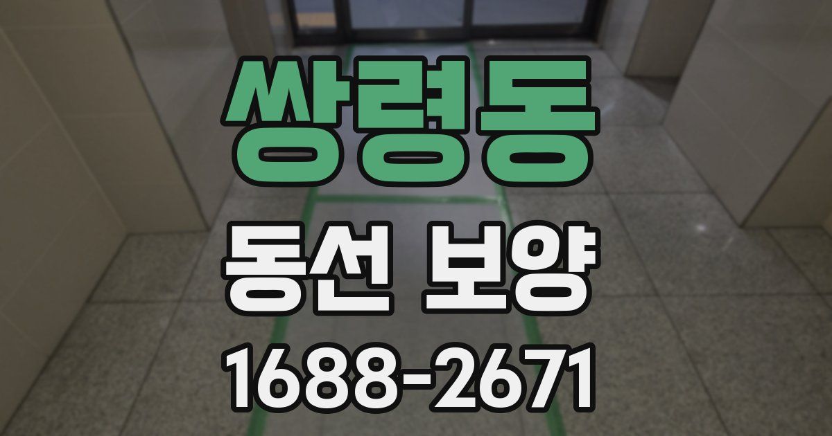 쌍령동 동선 보양