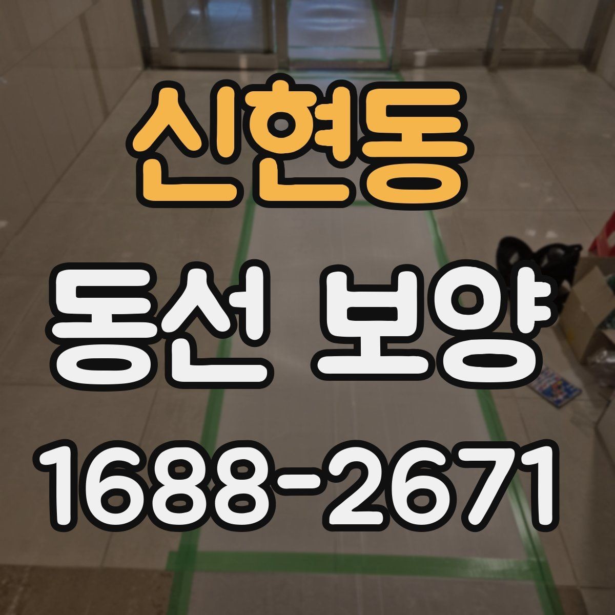 신현동 동선 보양 작업의 효율을 높이는 준비 과정