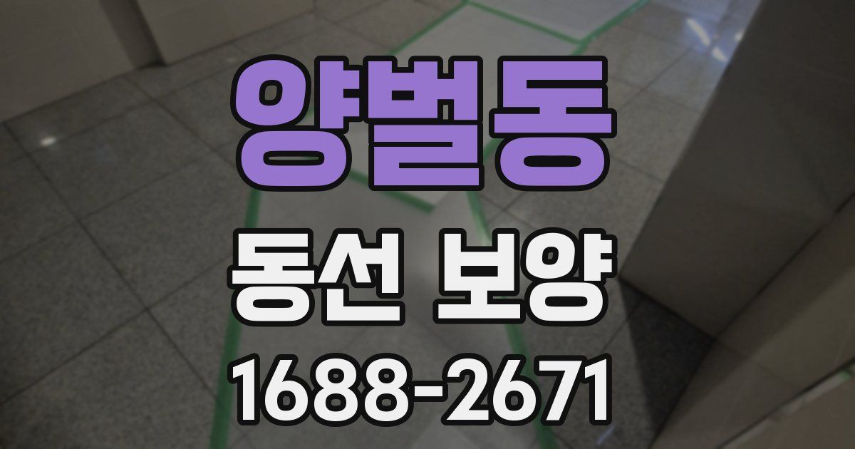양벌동 동선 보양