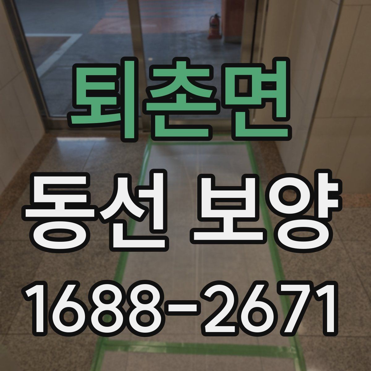 퇴촌면 동선 보양 작업의 핵심은 어디에 있을까