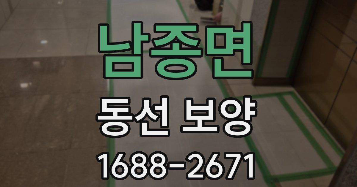 남종면 동선 보양