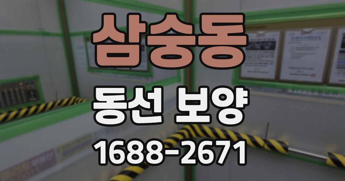 삼숭동 동선 보양