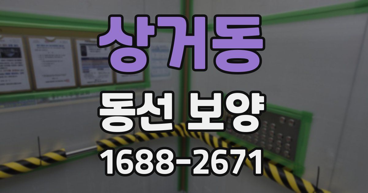 상거동 동선 보양