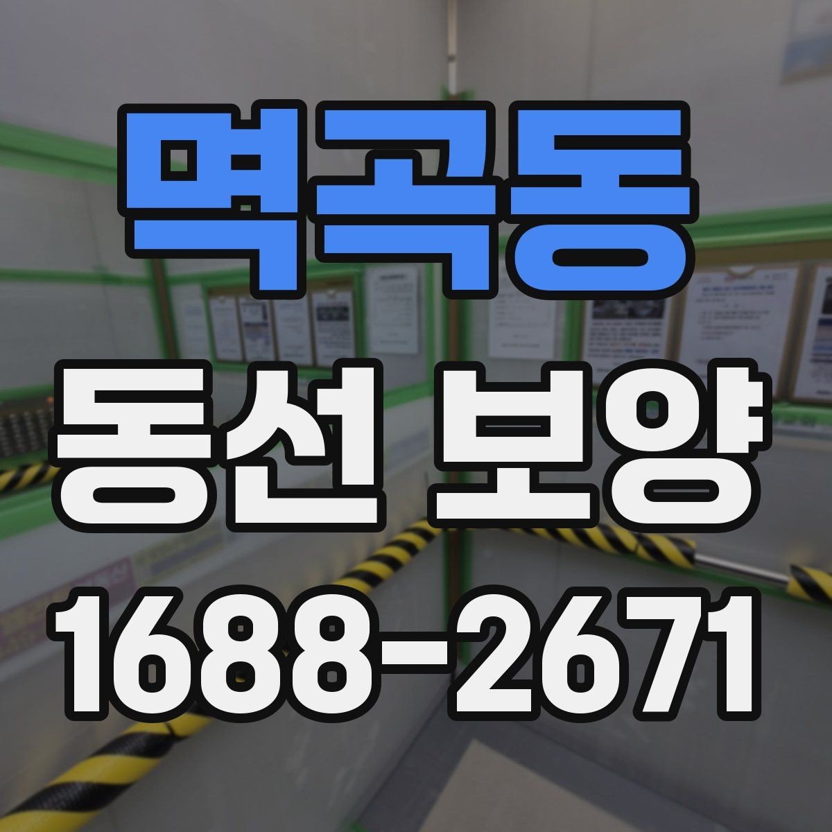 멱곡동 동선 보양 작업 전에 정리해야 할 공간