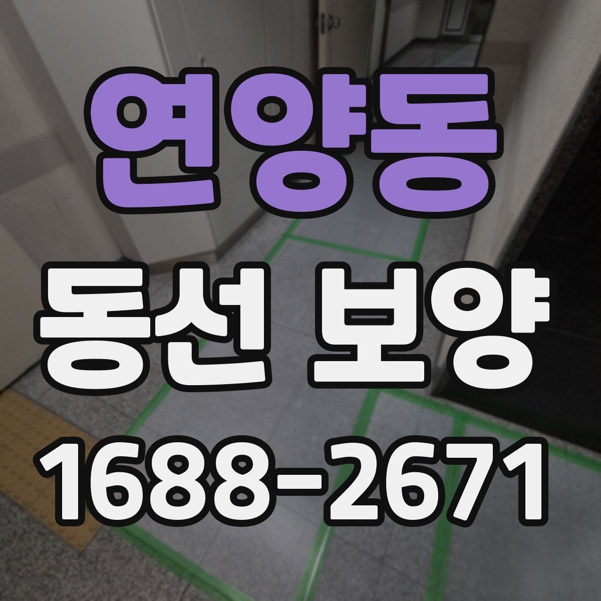 연양동 동선 보양 작업 전 준비물과 점검 항목