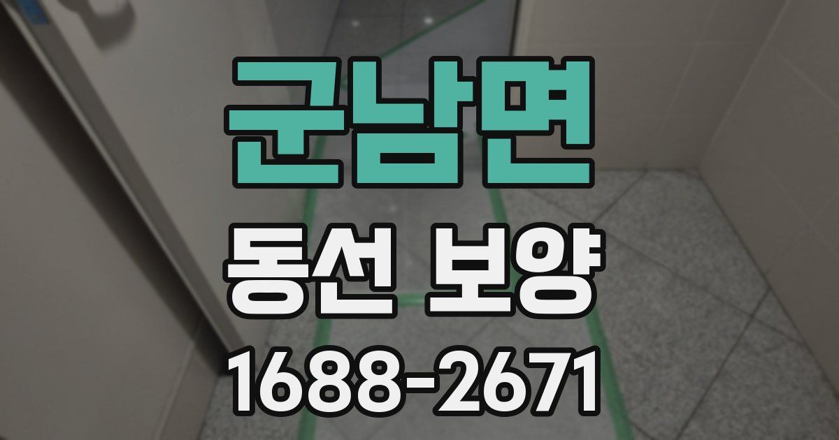 군남면 동선 보양