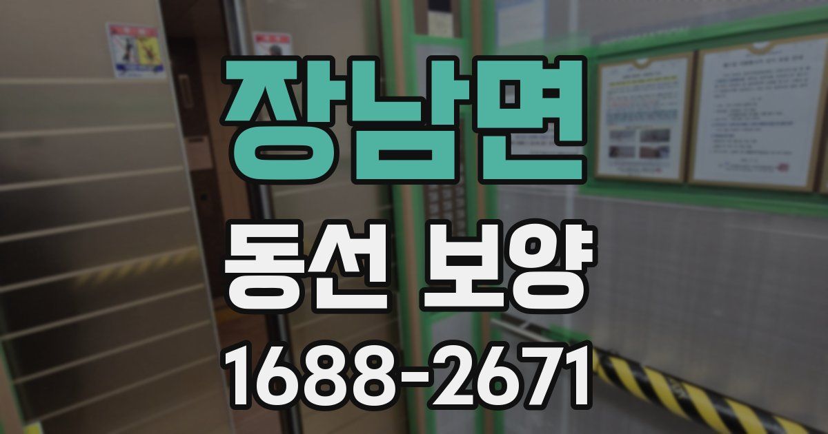 장남면 동선 보양