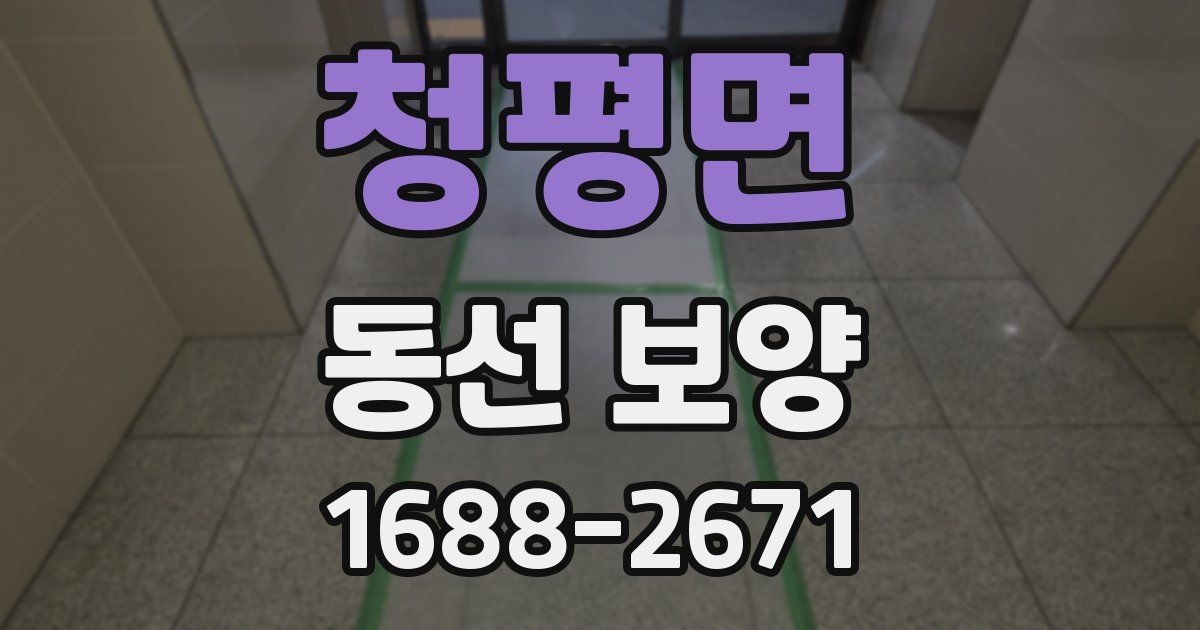 청평면 동선 보양