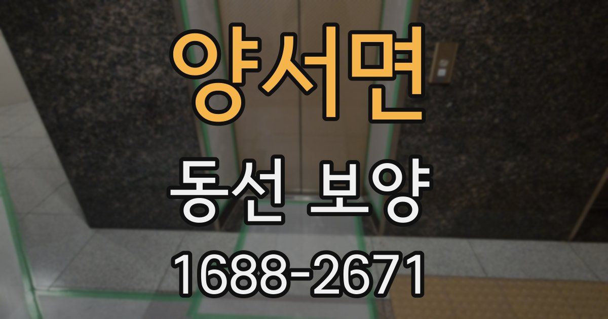 양서면 동선 보양